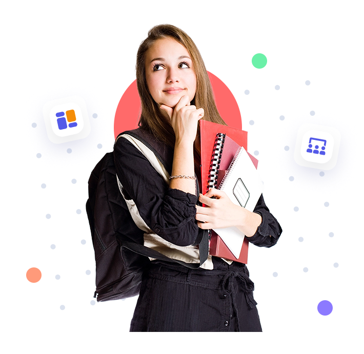 Woman studying features